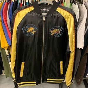 Oriental zip up sweater